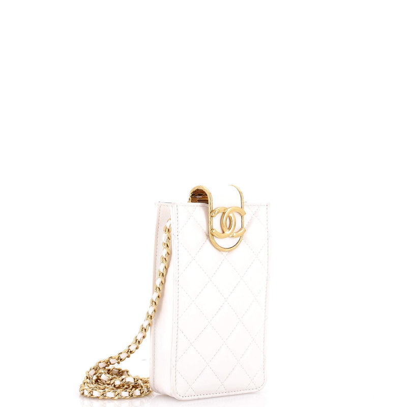 Cc Clasp Phone Holder Crossbody Bag