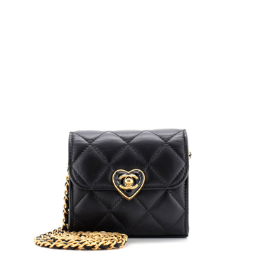 Coco Love Cc Heart Clutch With Chain