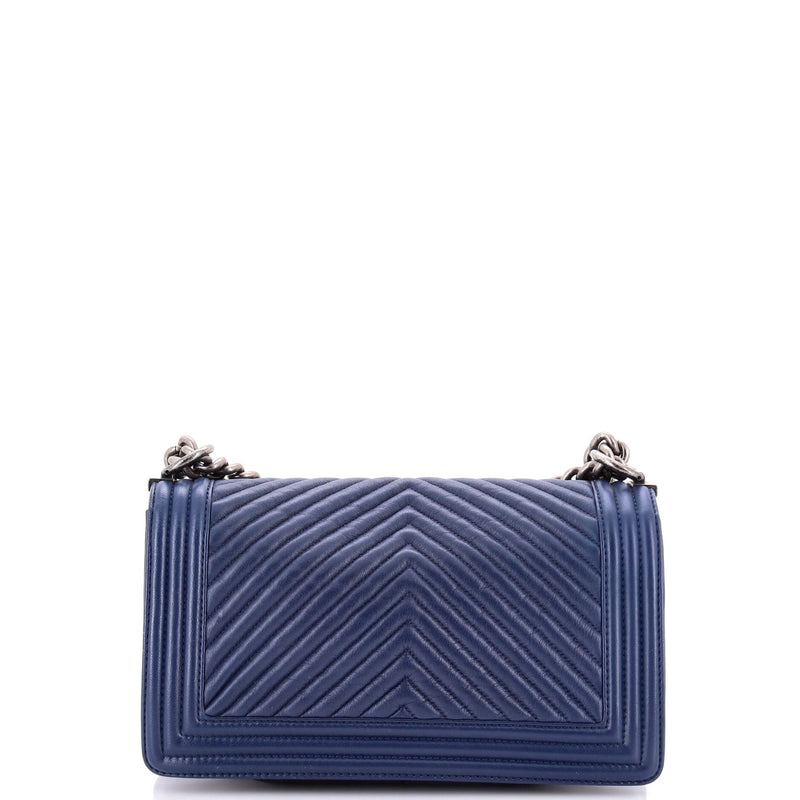 Boy Flap Bag Chevron Wrinkled Lambskin