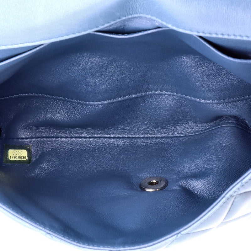 Clutch With Chain Quilted Lambskin