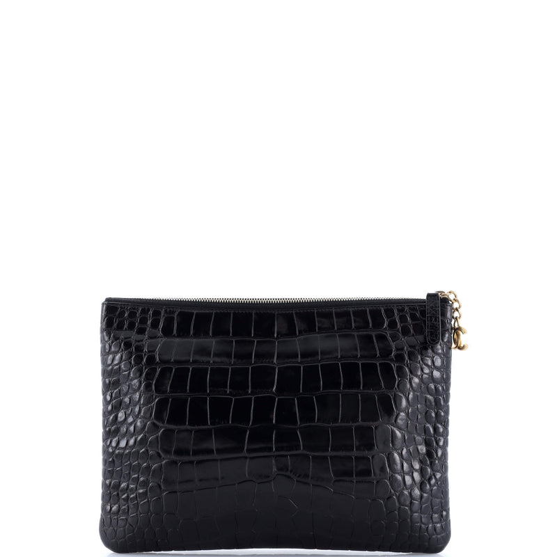Signature O Case Pouch Printed Crocodile