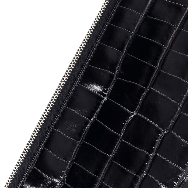 Signature O Case Pouch Printed Crocodile