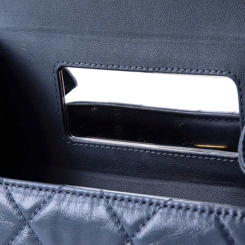 Cc Top Handle Box Bag Quilted Calfskin