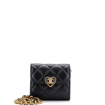 Coco Love Cc Heart Clutch With Chain