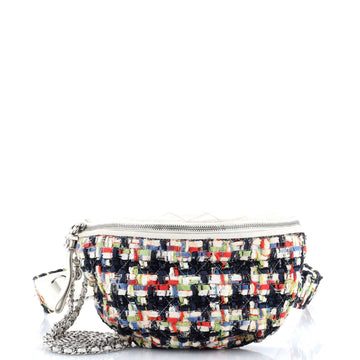 Convertible Waist Bag Tweed With Quilted