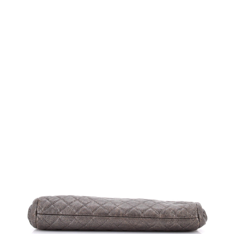 Cc Frame Clutch Quilted Caviar Large