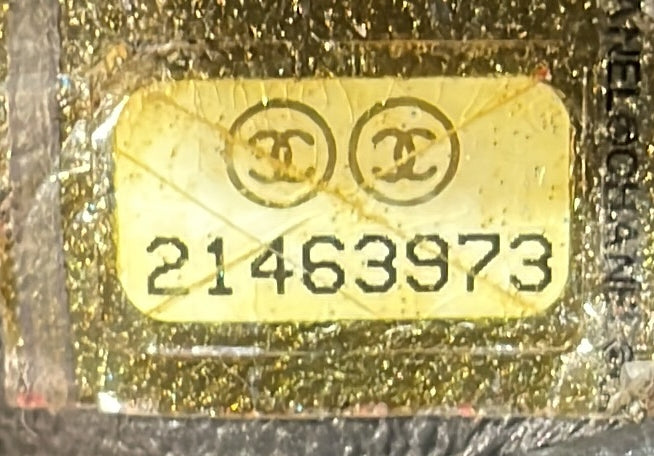 Cc Frame Clutch Quilted Caviar Large