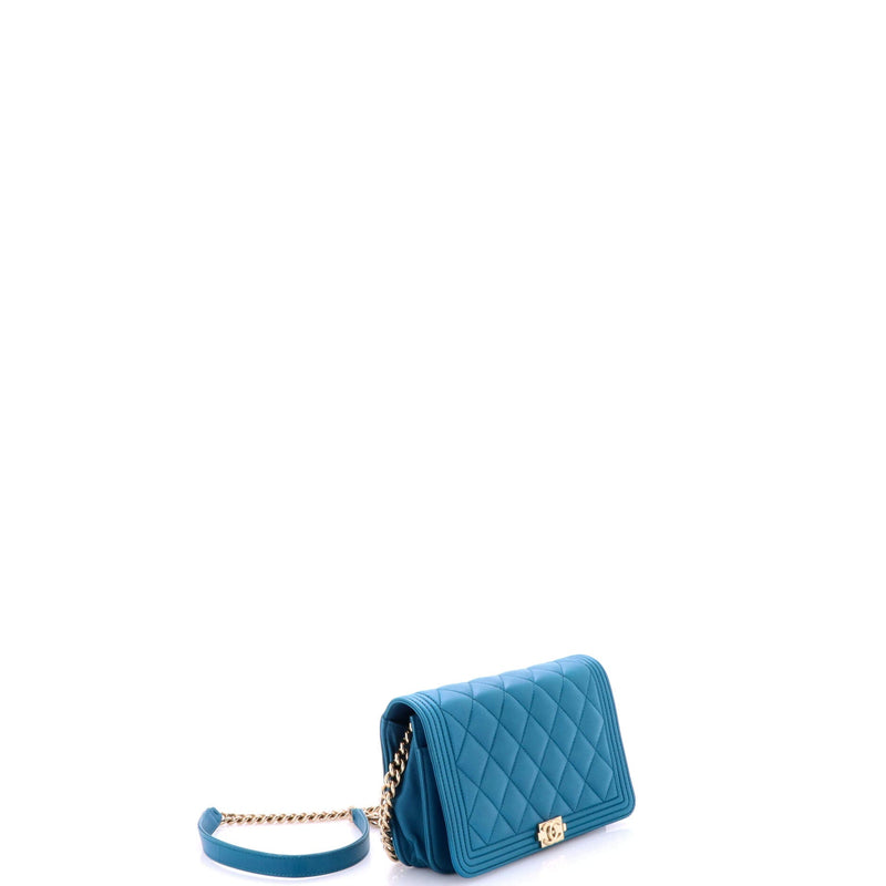 Boy Wallet On Chain Quilted Lambskin