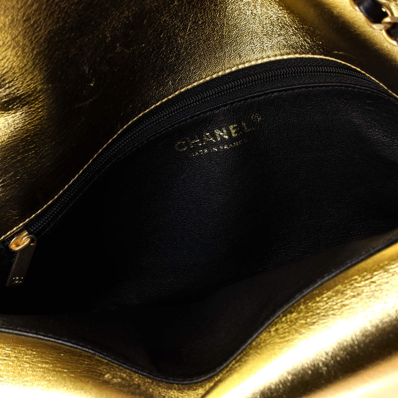 Cc Chic Double Flap Bag Quilted Lambskin