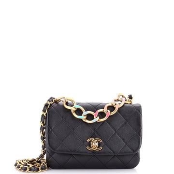Color Match Multicolor Flap Bag Quilted