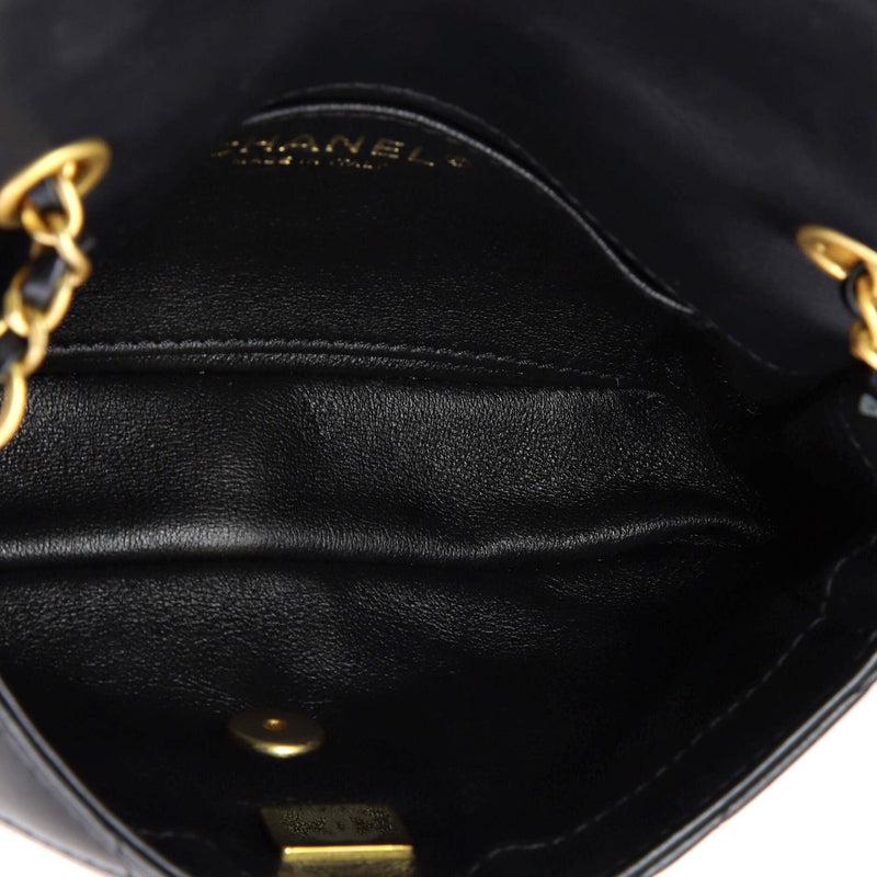 Heart Charms Flap Bag Quilted Lambskin