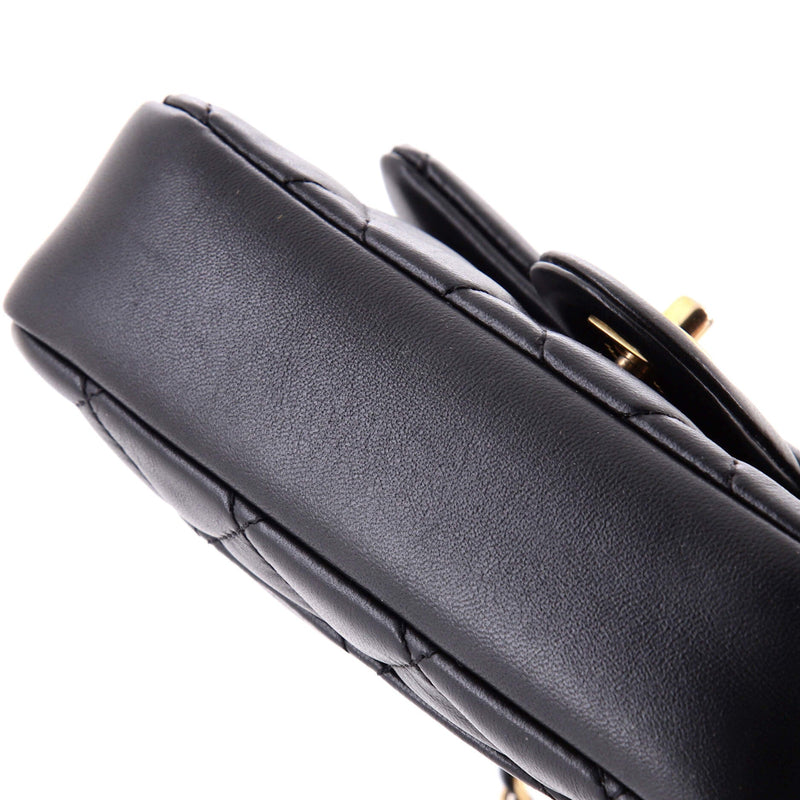 Heart Charms Flap Bag Quilted Lambskin