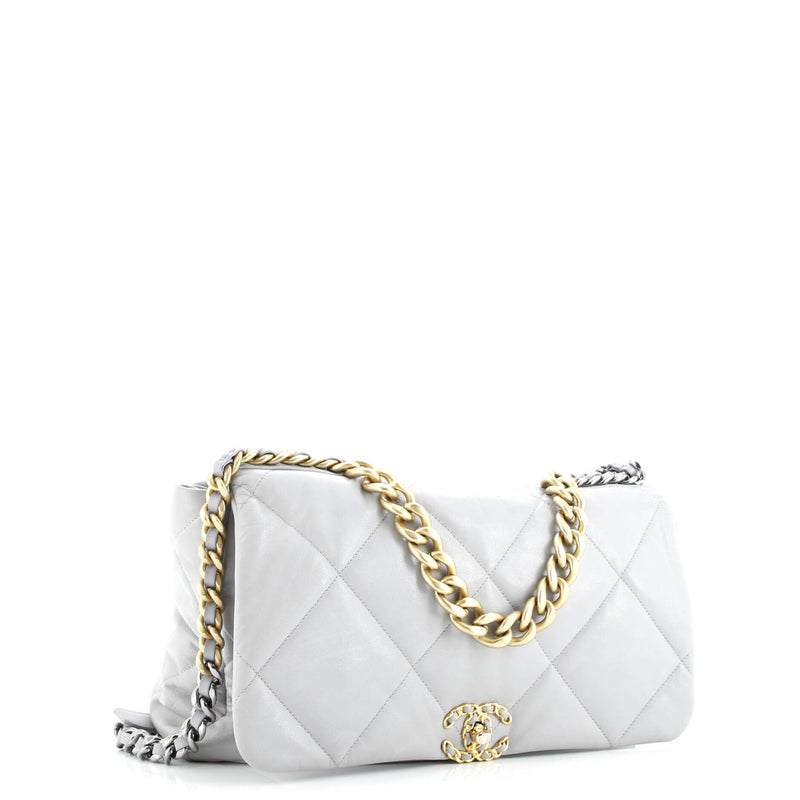 19 Flap Bag Quilted Leather Maxi