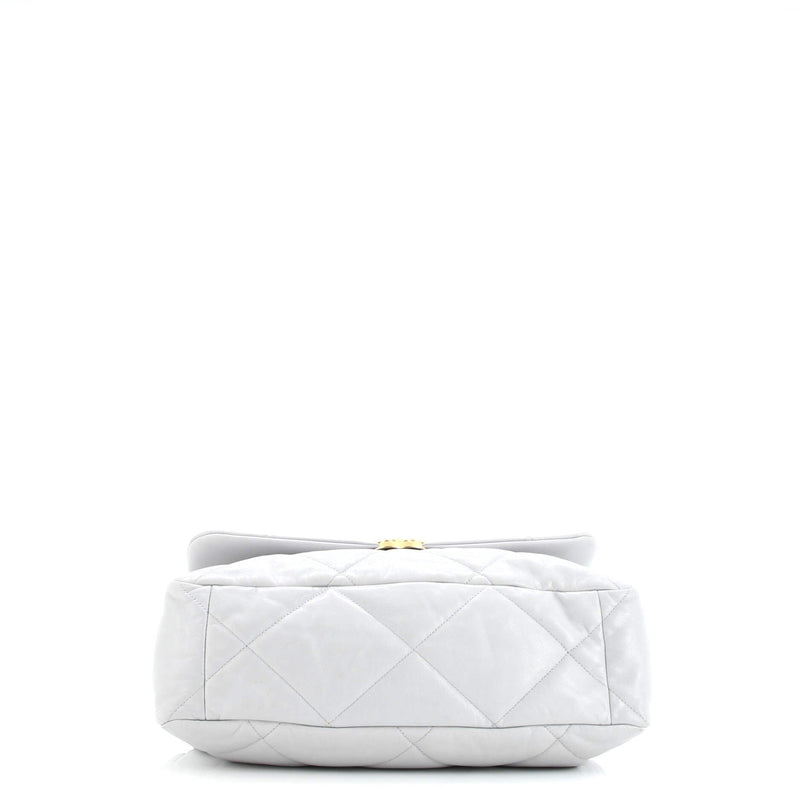 19 Flap Bag Quilted Leather Maxi