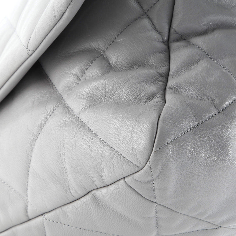 19 Flap Bag Quilted Leather Maxi