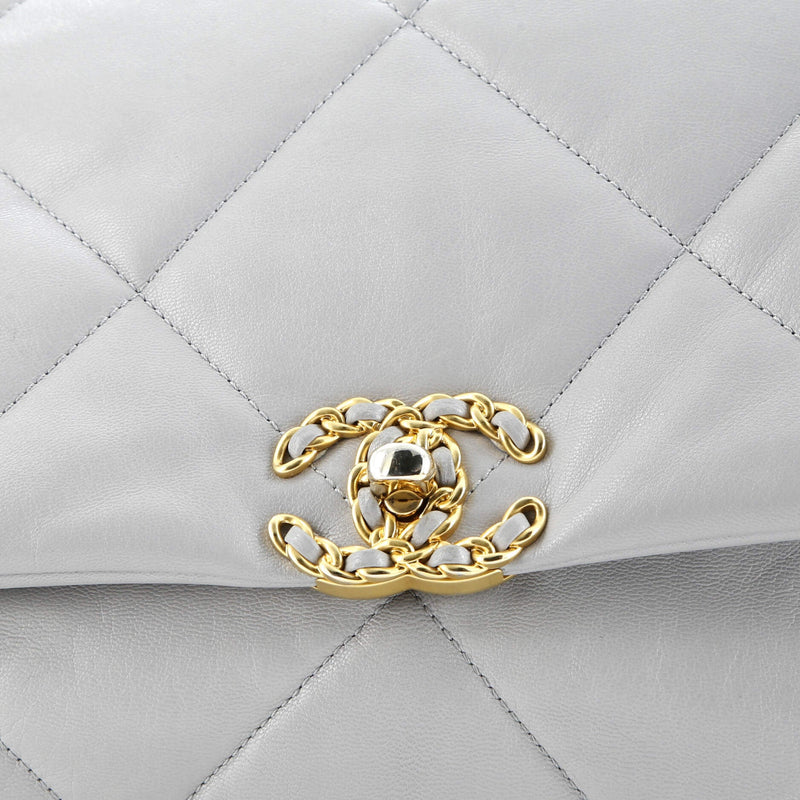 19 Flap Bag Quilted Leather Maxi