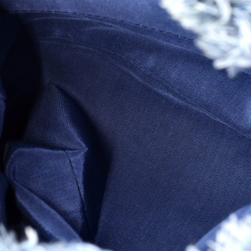 Denim Mood Chain Bucket Bag Logo Printed