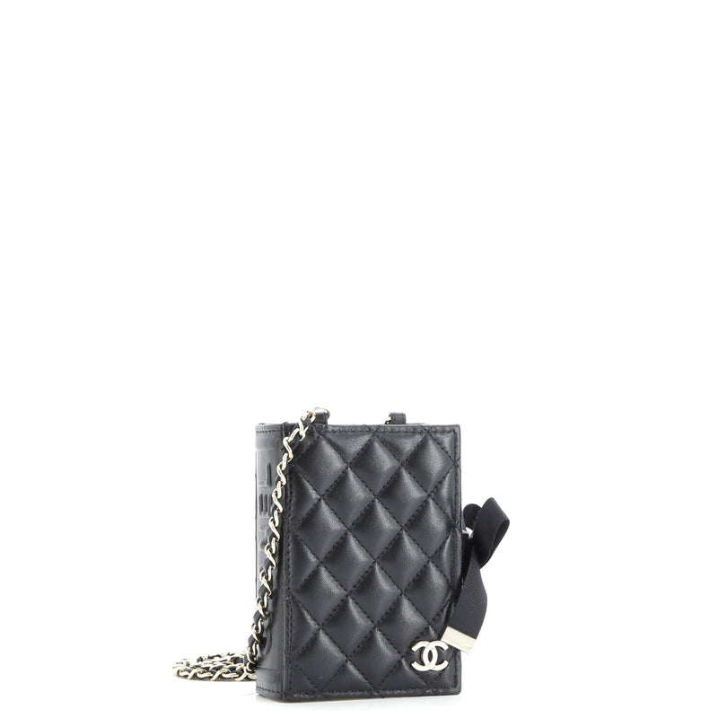 Cc Book Card Holder With Chain Quilted