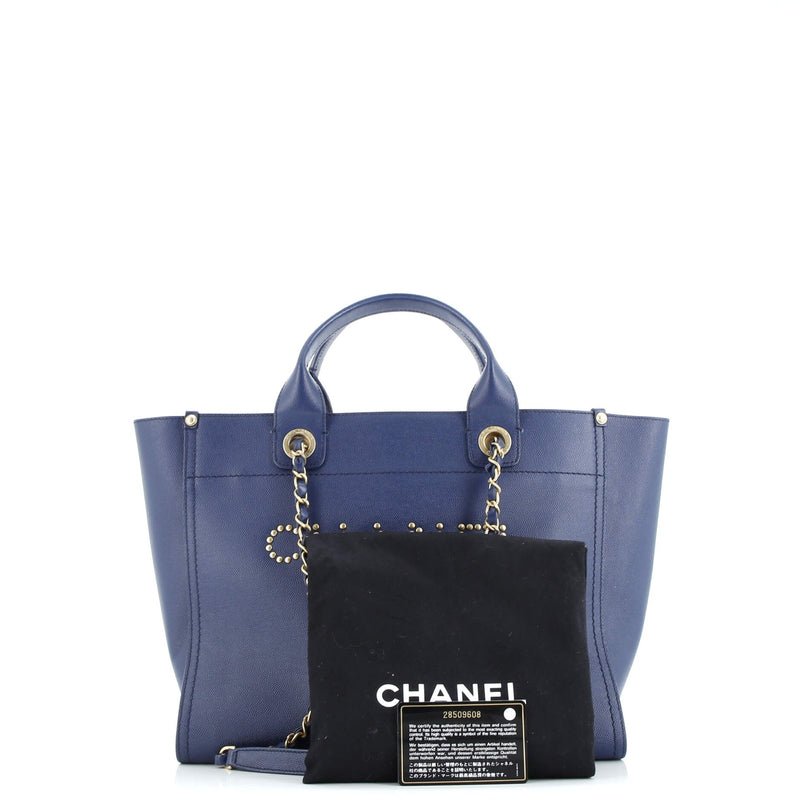 Deauville Tote Studded Caviar Small