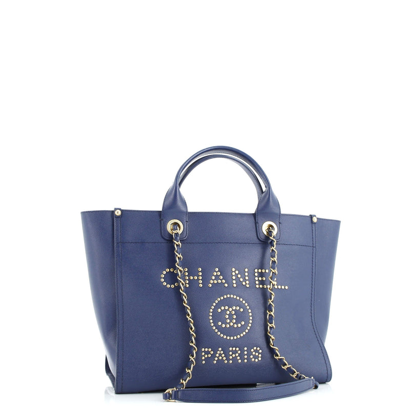 Deauville Tote Studded Caviar Small