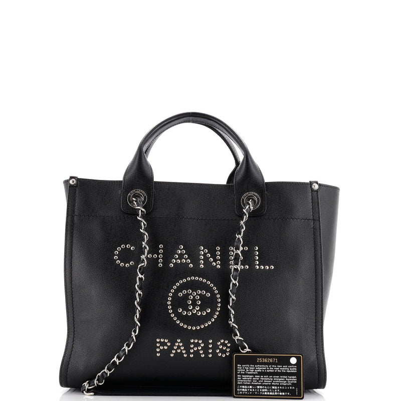 Deauville Tote Studded Caviar Small