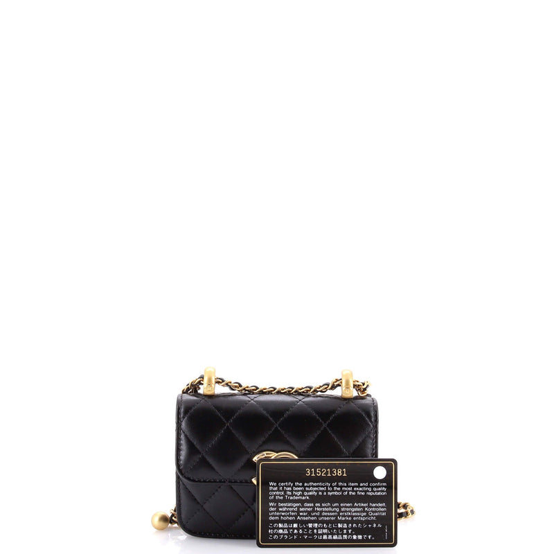 Perfect Fit Flap Coin Purse With Chain