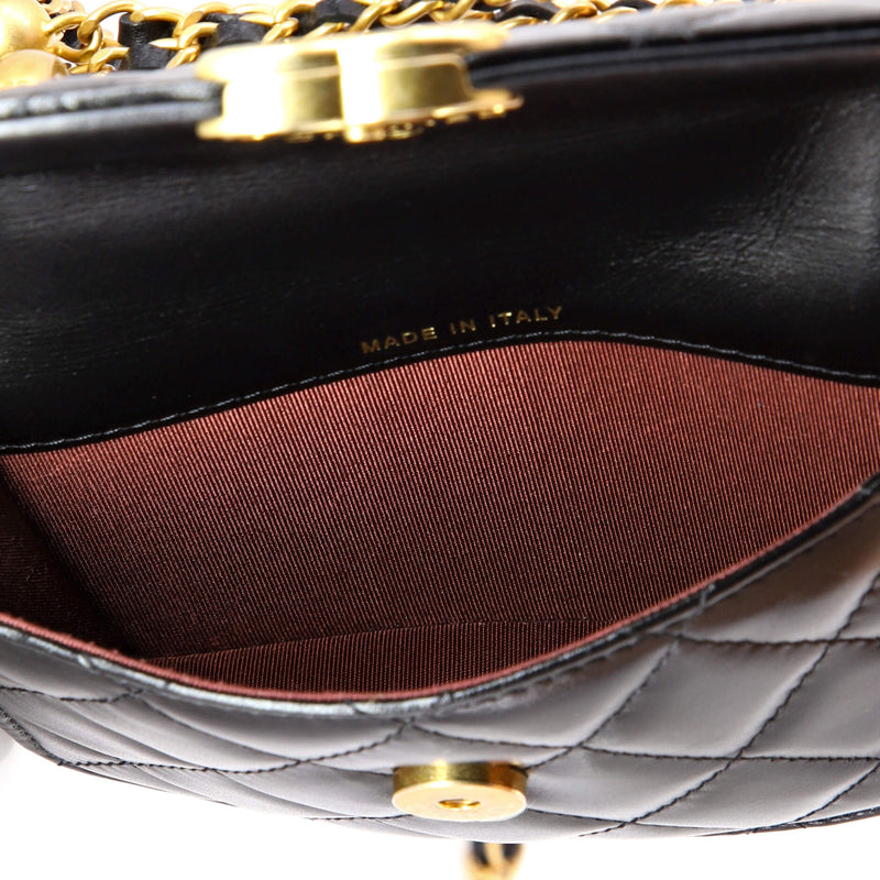 Perfect Fit Flap Coin Purse With Chain