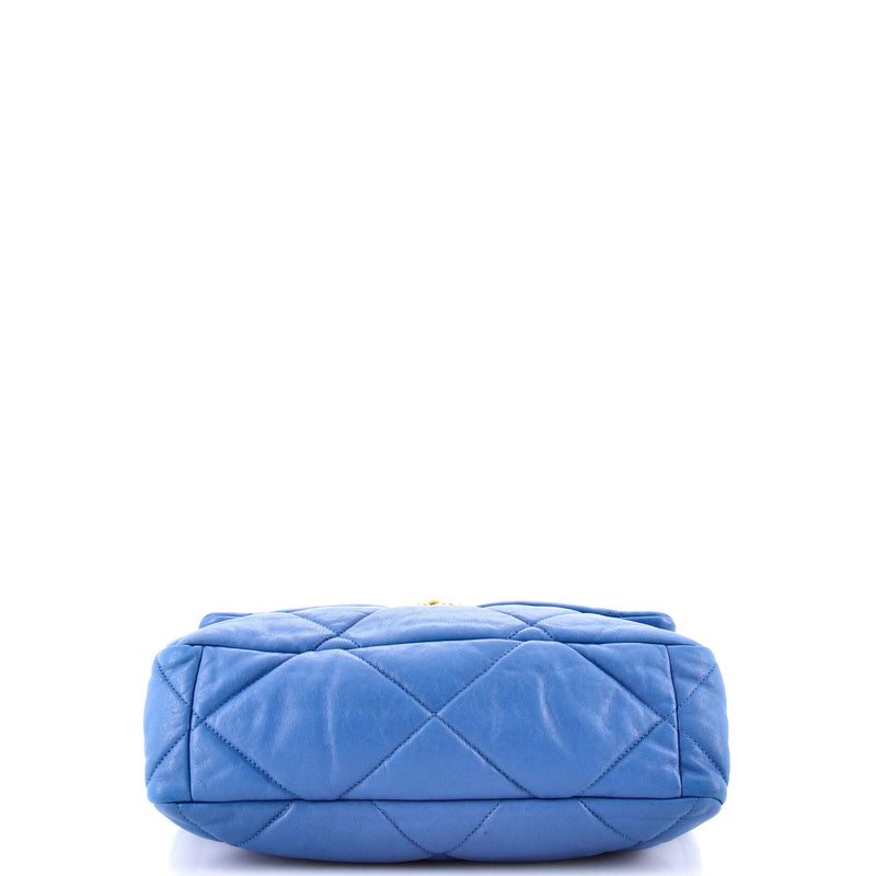 19 Flap Bag Quilted Leather Large