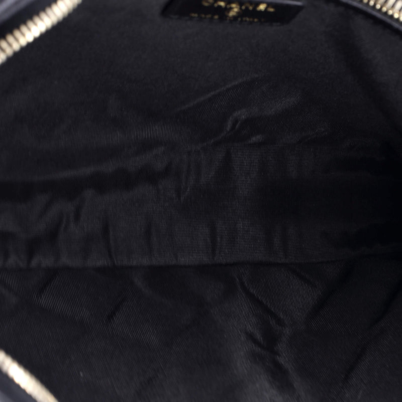 Logo Wristlet Clutch Pvc Over Quilted