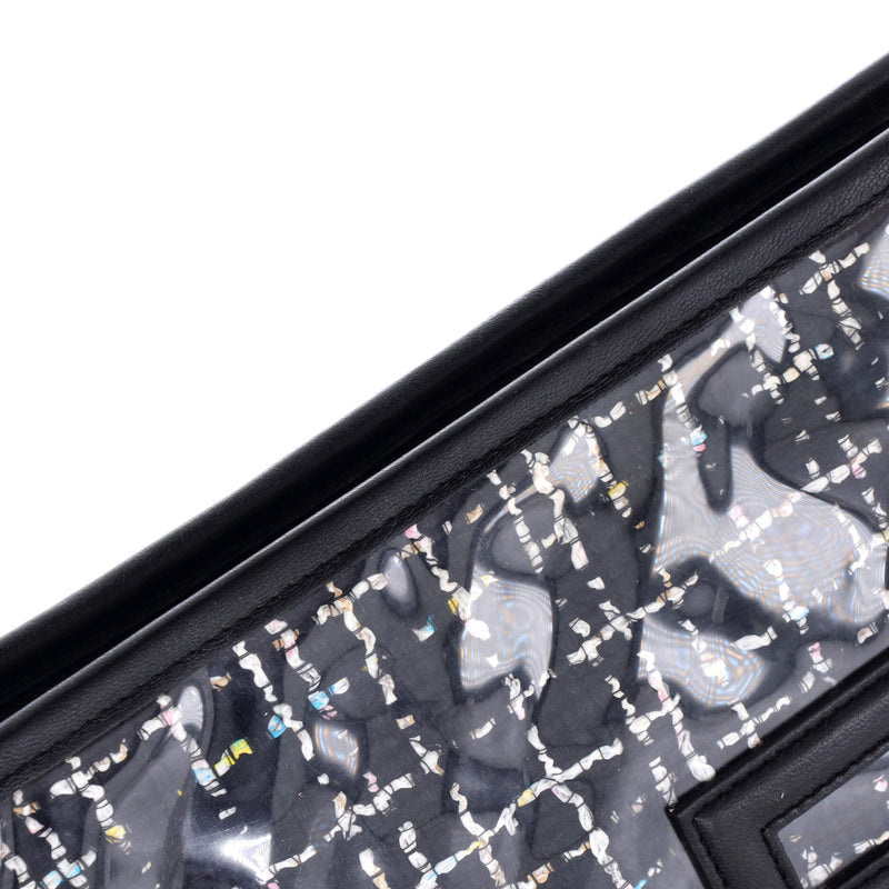 Logo Wristlet Clutch Pvc Over Quilted