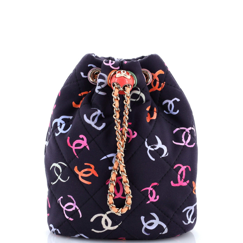 Logo Drawstring Cc Bucket Backpack