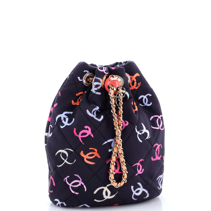 Logo Drawstring Cc Bucket Backpack