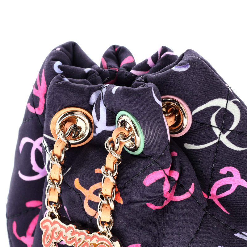 Logo Drawstring Cc Bucket Backpack