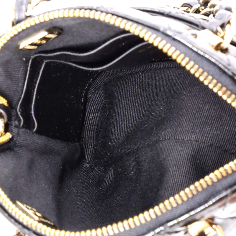 Cc Dome Zip Crossbody Bag Quilted Patent