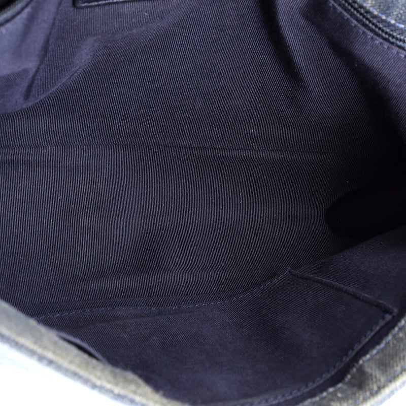 Boy Flap Bag Chevron Denim New Medium