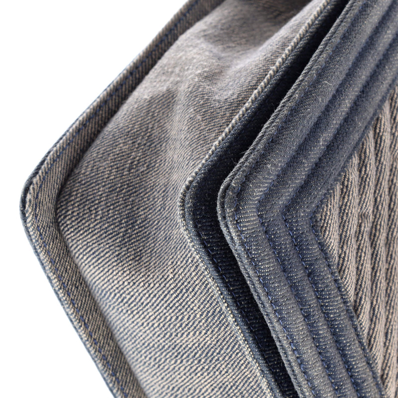 Boy Flap Bag Chevron Denim New Medium