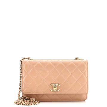 Trendy Cc Wallet On Chain Quilted