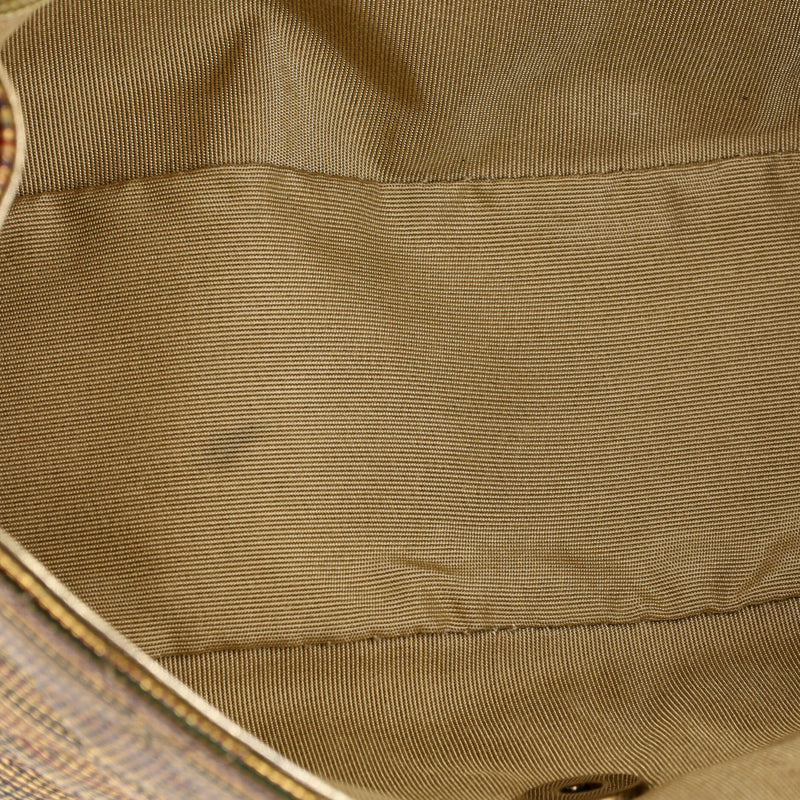 Multicolor Stripe Flap Bag Raffia Effect