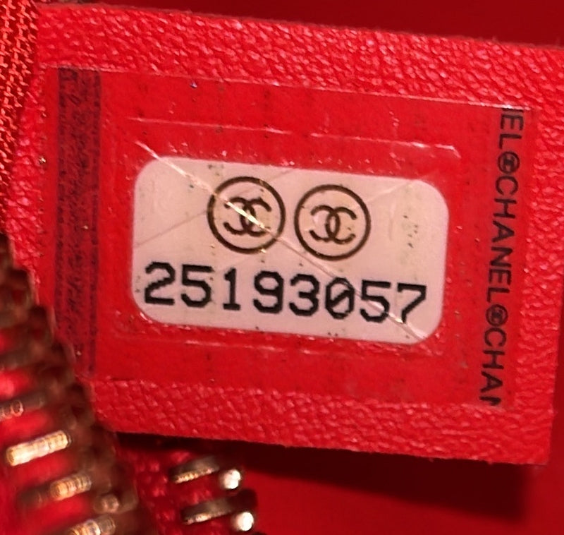 Cc Foldover Clutch Quilted Lambskin