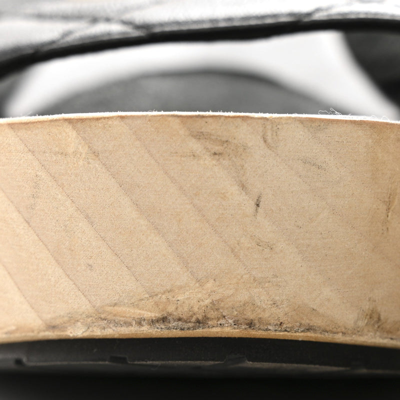 Lambskin Cc Flat Slide Sandals 40 Black