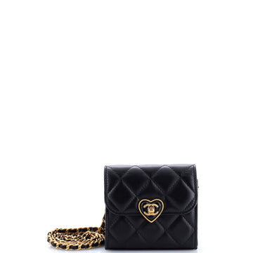 Coco Love Cc Heart Clutch With Chain