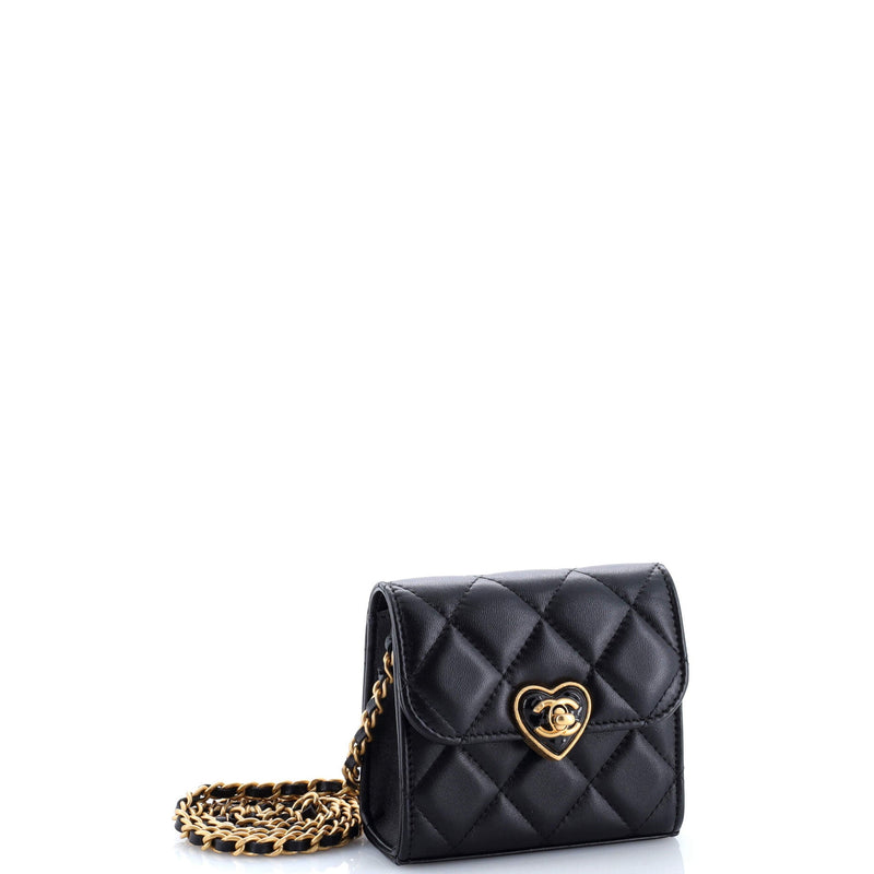 Coco Love Cc Heart Clutch With Chain