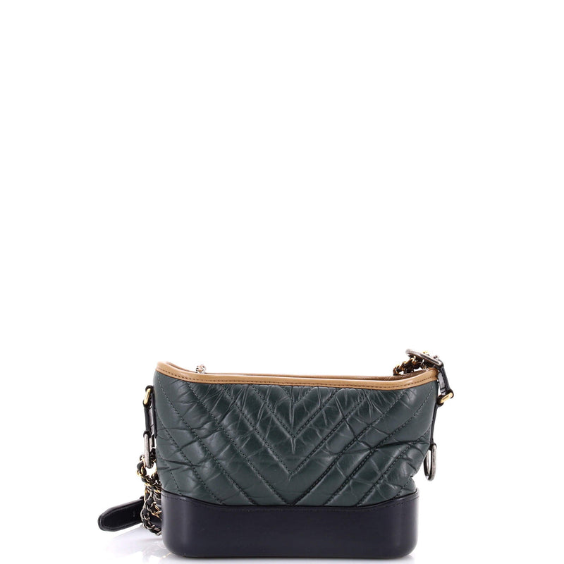 Gabrielle Hobo Chevron Aged Calfskin