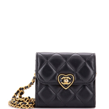 Coco Love Cc Heart Clutch With Chain