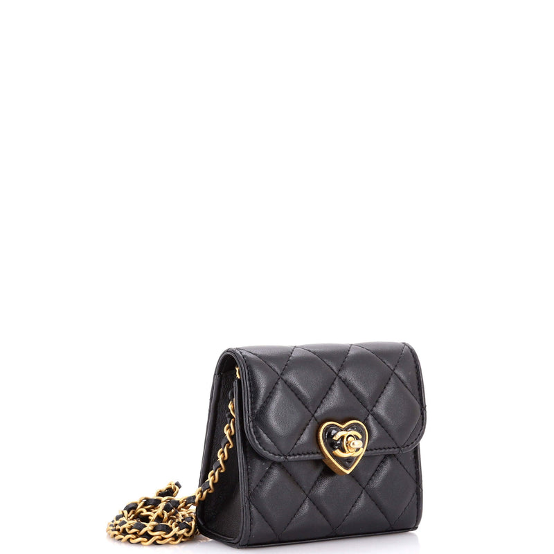 Coco Love Cc Heart Clutch With Chain