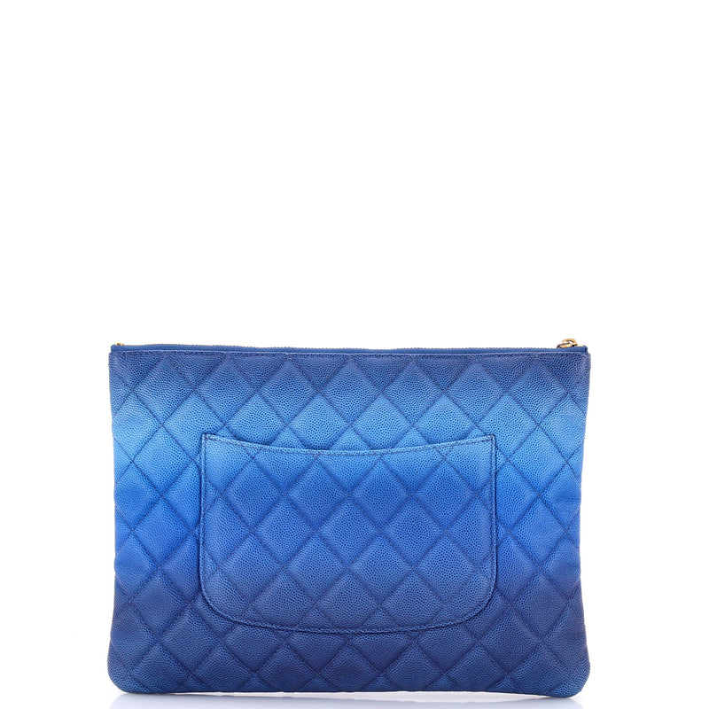 O Case Clutch Quilted Ombre Caviar