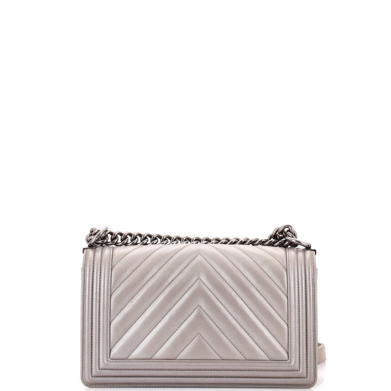 Boy Flap Bag Chevron Caviar Old Medium