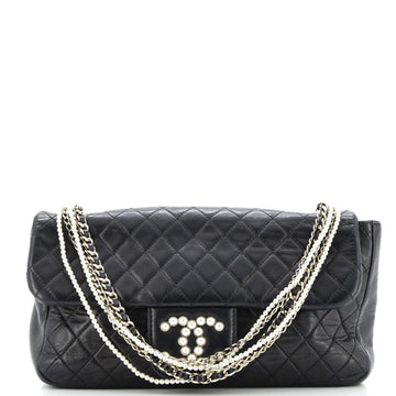 Westminster Pearl Chain Flap Bag Quilted