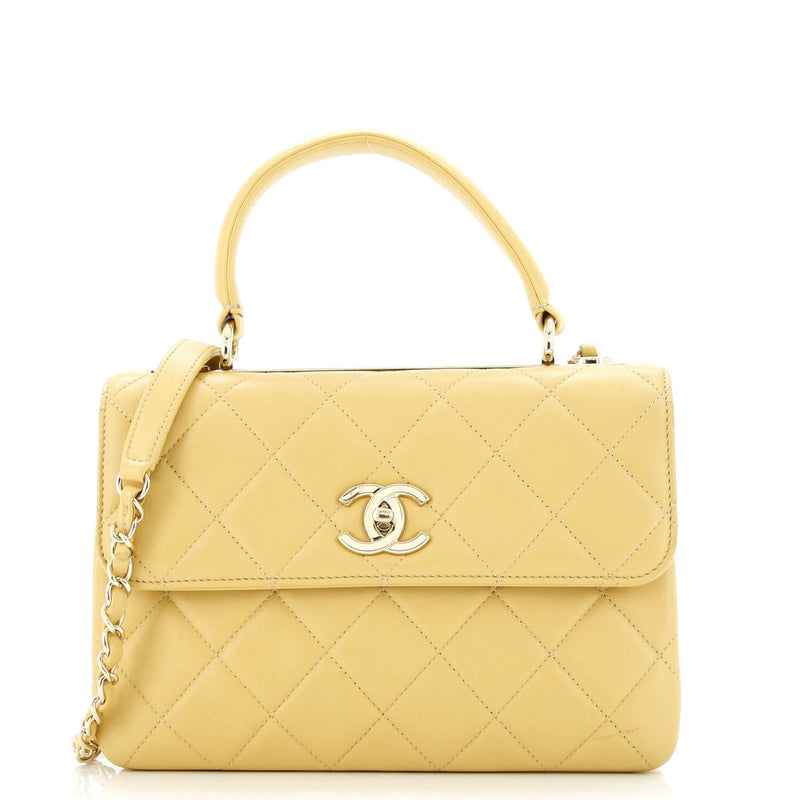 Trendy Cc Top Handle Bag Quilted