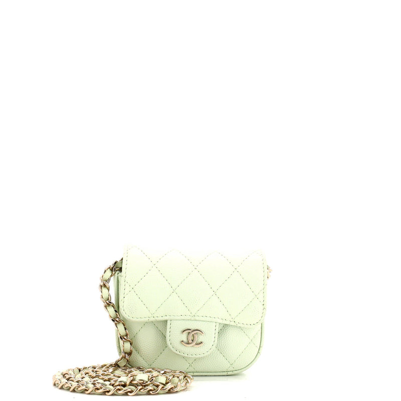 Classic Square Flap Clutch With Chain